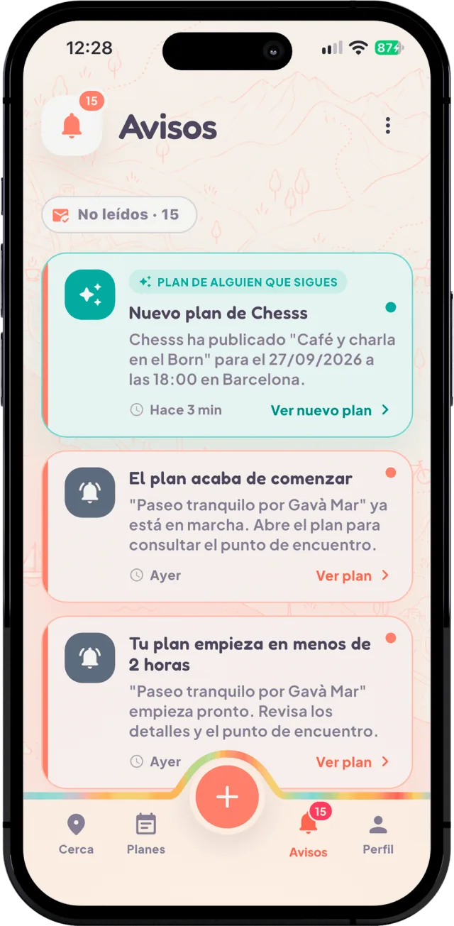 Avisos de planes en De Salidita